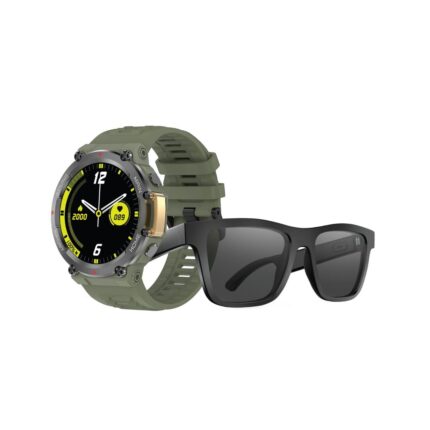 Green Lion 2 In 1 Smart Combo Pack | Audio Glass & Smart Watch - Green