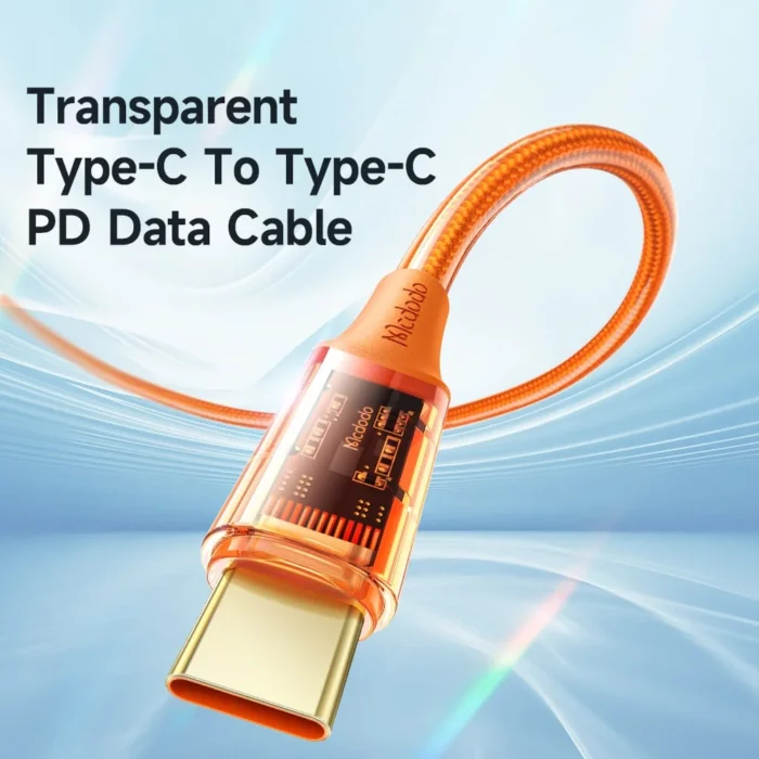 Mcdodo Type-c to Type-c Transparent Data Cable - Image 2